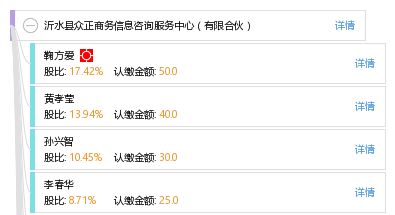 沂水縣眾正商務信息咨詢服務中心 專業信息咨詢服務的有限合伙典范